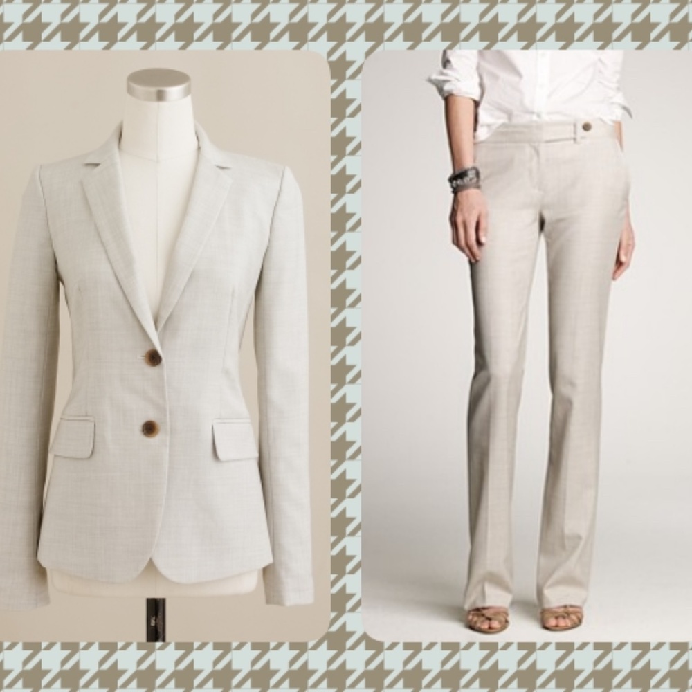 J.Crew Super 120s Merino Wool Suit, Lt. Hthr. Grey